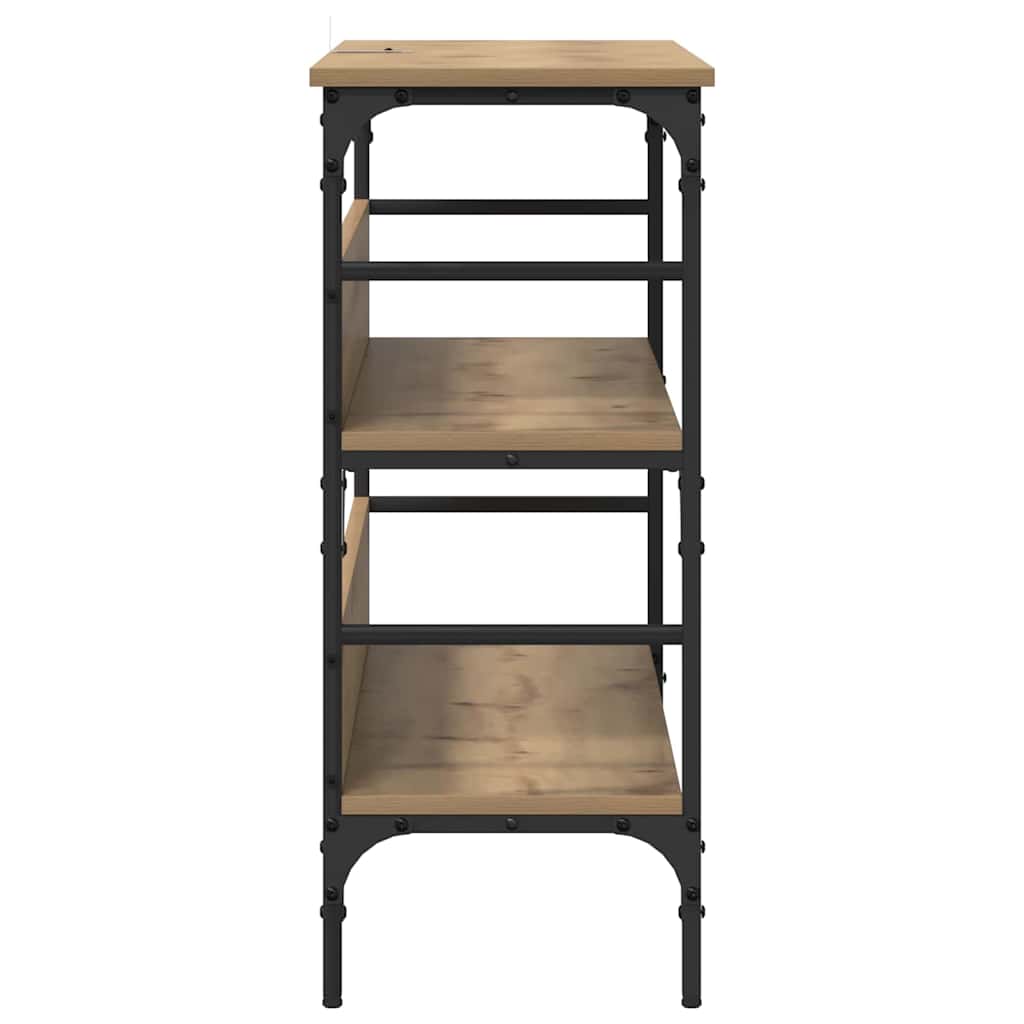 Konsolentisch Eiche handwerklich 100 x 32 x 75 cm Holzwerkstoff