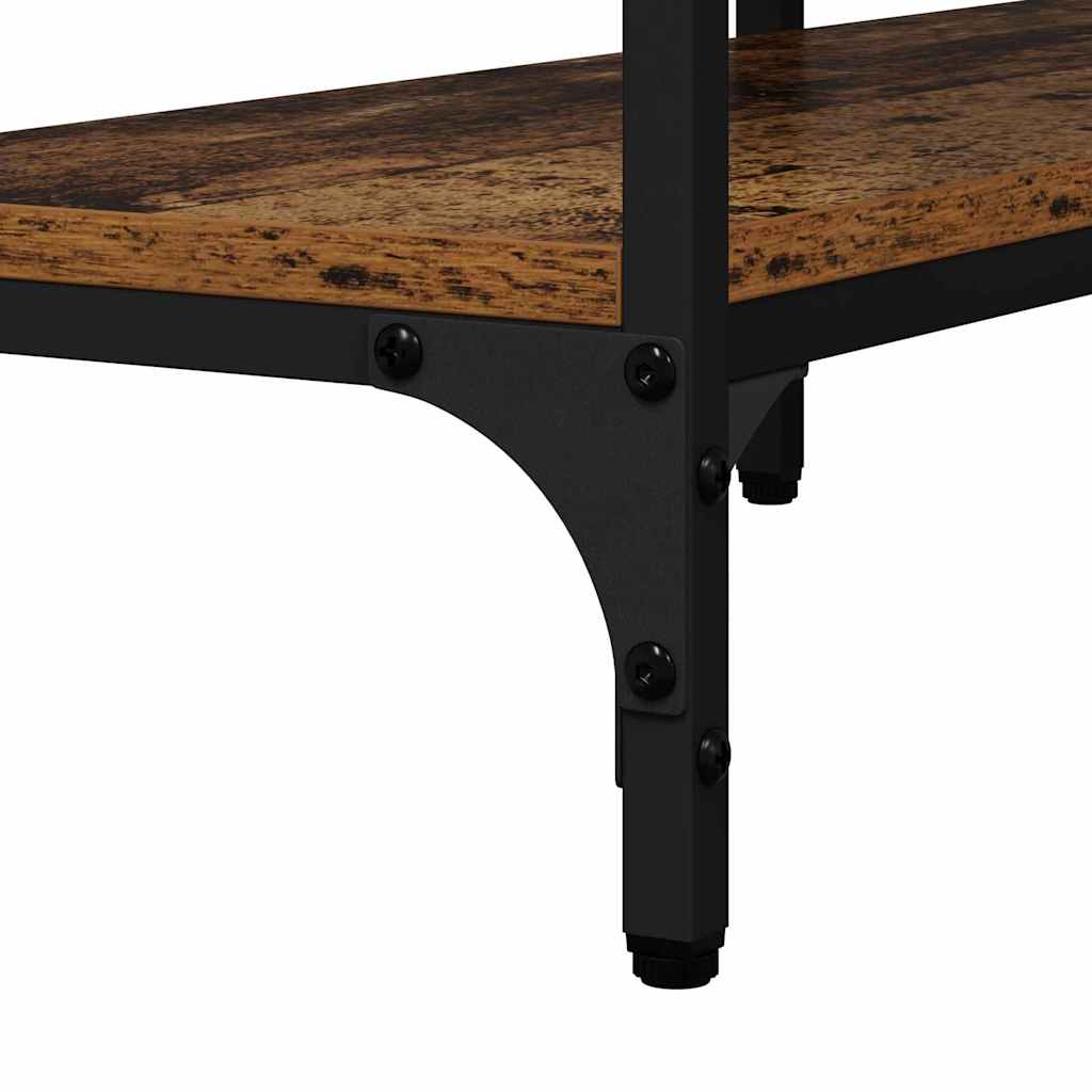 Konsolentisch mit Regal Altholz 160 x 29 x 80 cm Holzwerkstoff