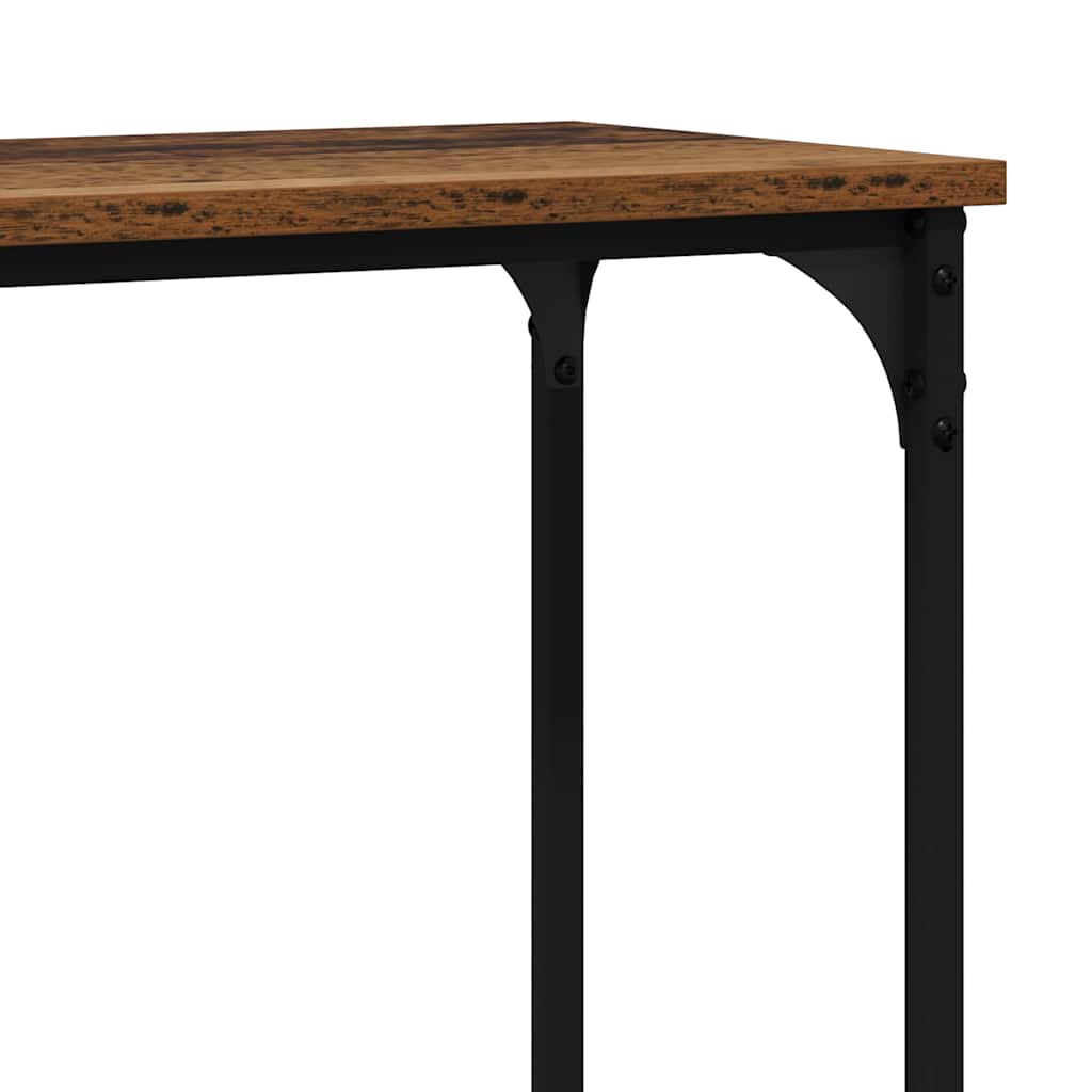 Konsolentisch mit Regal Altholz 160 x 29 x 80 cm Holzwerkstoff