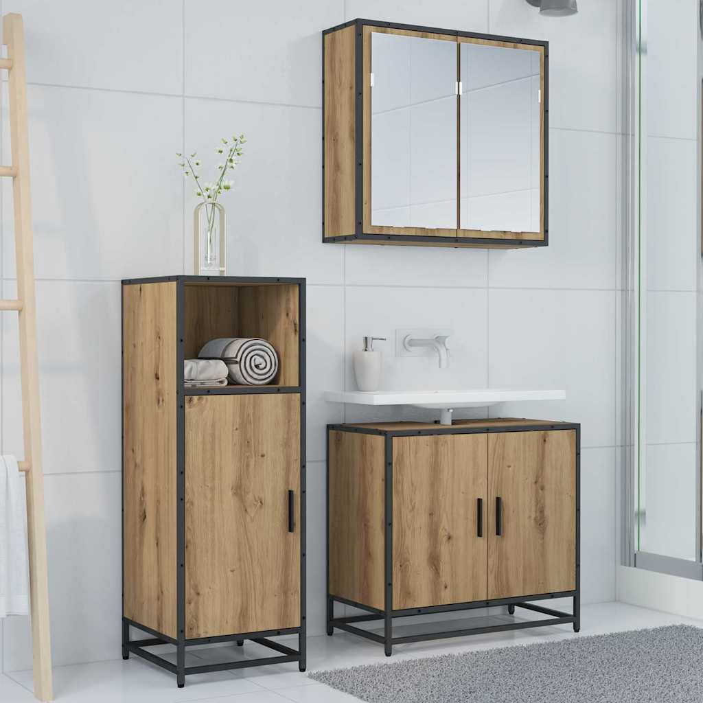 Badezimmer Schrank Eiche handwerklich 35 x 37,5 x 100 cm
