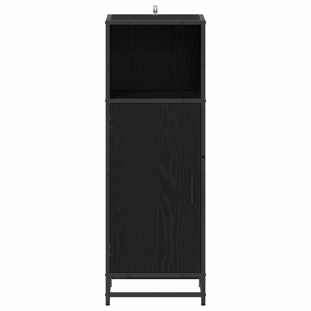 Badezimmer Schrank mit Tür Schwarze Eiche 35 x 37,5 x 100 cm