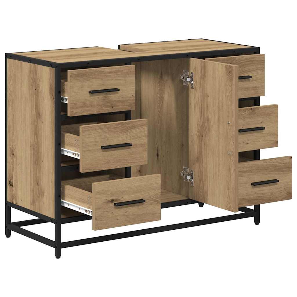 Badezimmer Waschbecken Schrank mit Speicher Eiche handwerklich