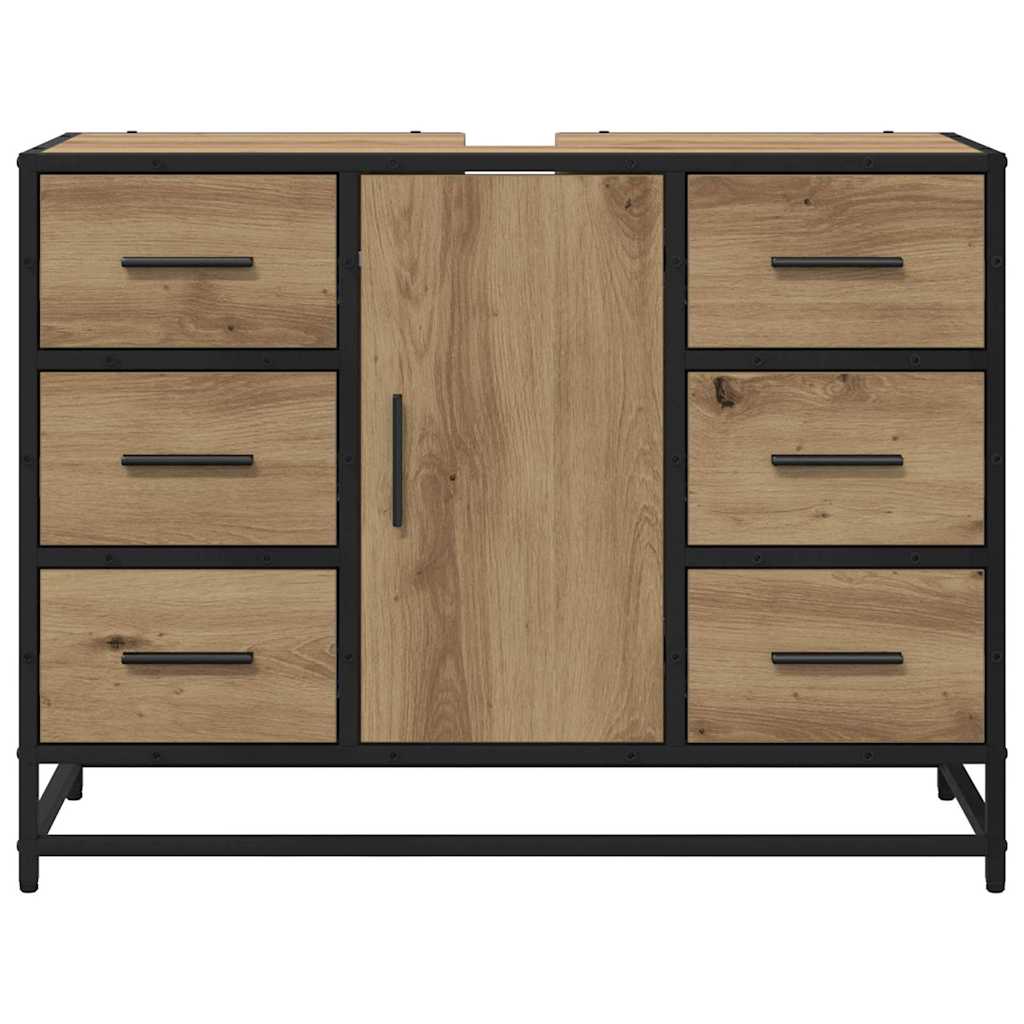 Badezimmer Waschbecken Schrank mit Speicher Eiche handwerklich