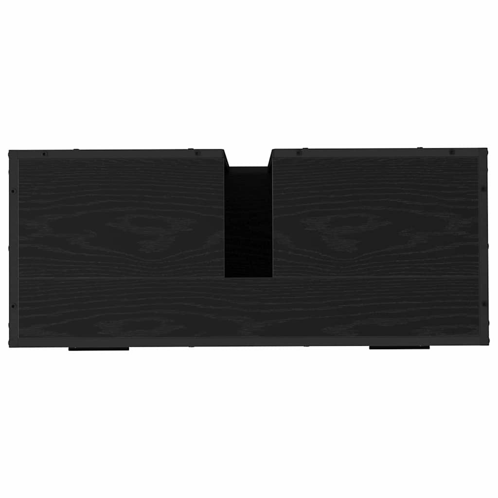 Badezimmer Waschbecken Schrank Schwarze Eiche 80 x 33 x 60 cm