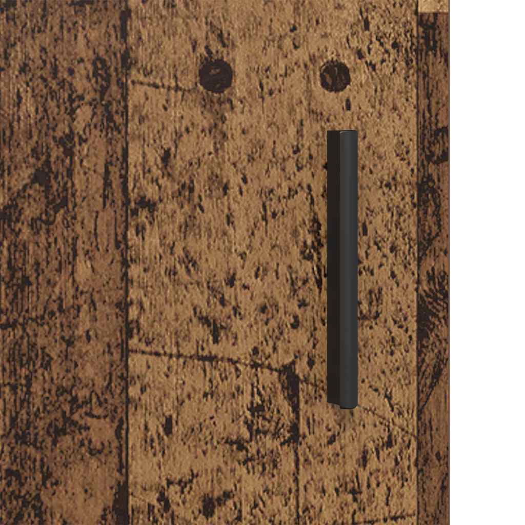 Badezimmer Waschbecken Schrank mit Tür Altholz 65 x 33 x 60 cm