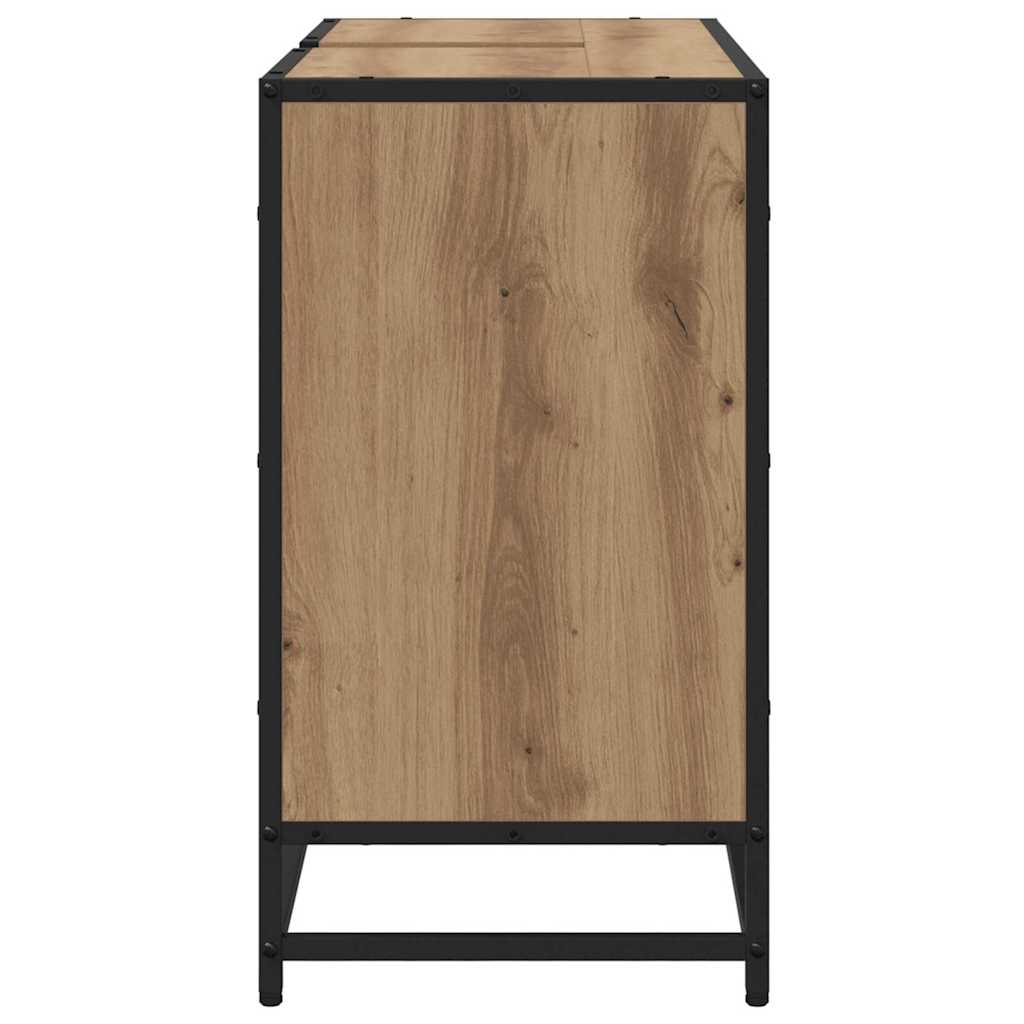Badezimmer Waschbecken Schrank mit Regal Eiche handwerklich