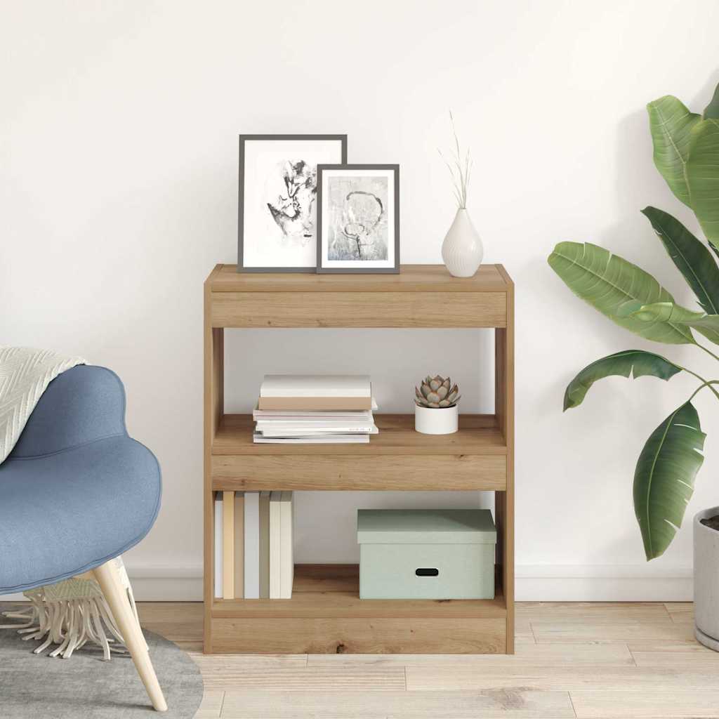 Bücherregal Eiche handwerklich 60 x 30 x 72 cm Holzwerkstoff