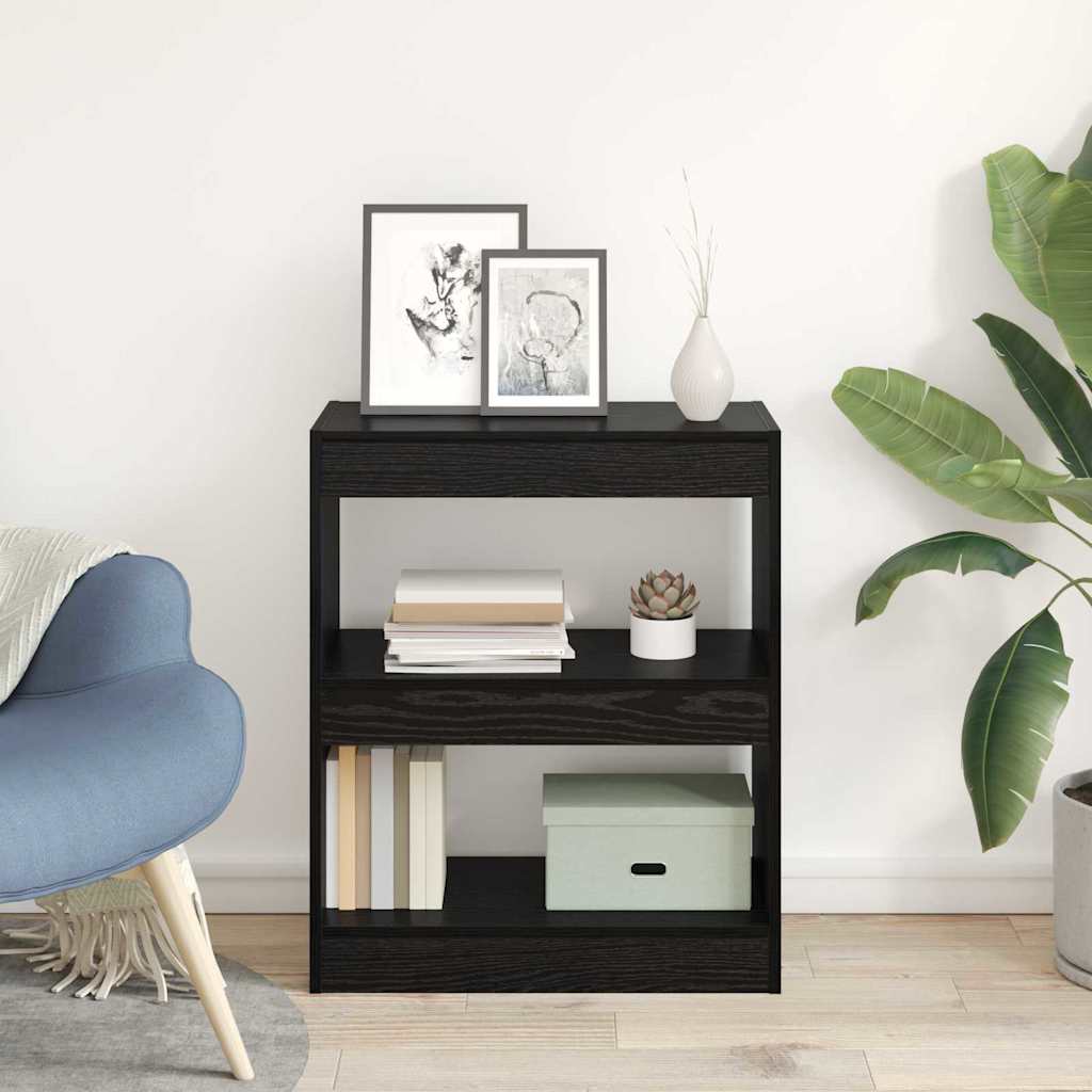 Bücherregal Schwarze Eiche 60 x 30 x 72 cm Holzwerkstoff