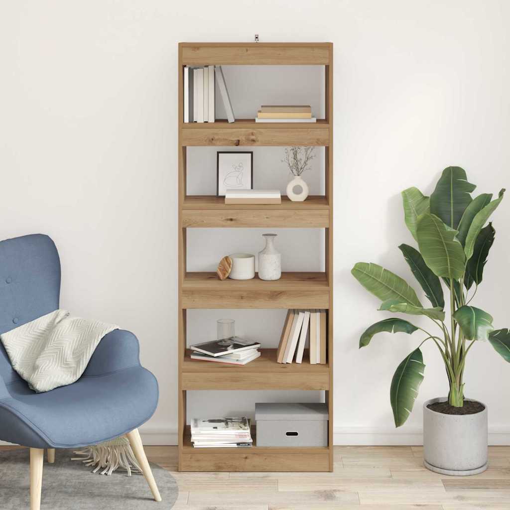 Bücherregal Eiche handwerklich 60 x 30 x 166 cm Holzwerkstoff
