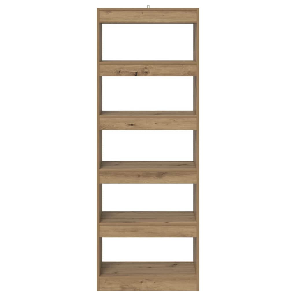 Bücherregal Eiche handwerklich 60 x 30 x 166 cm Holzwerkstoff