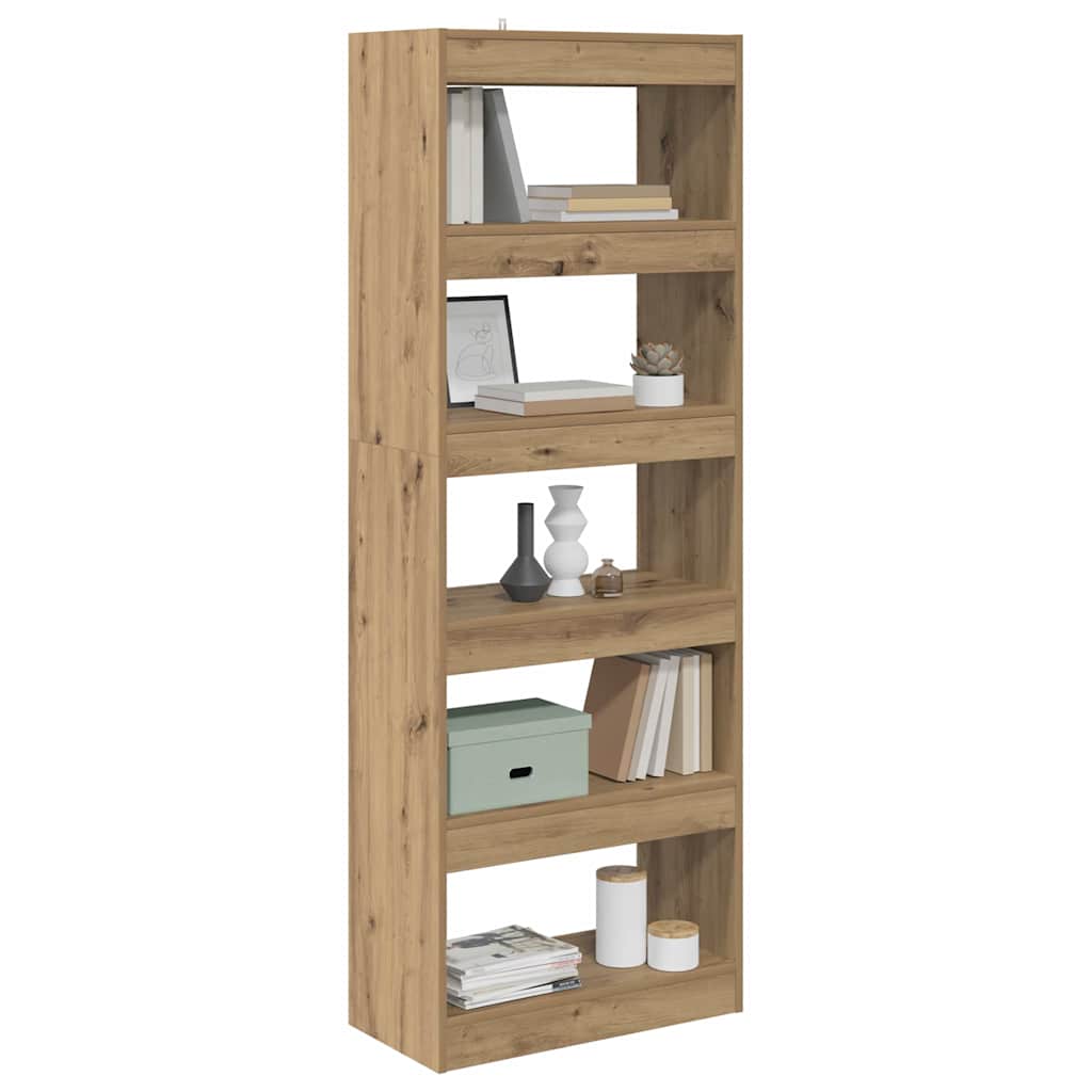 Bücherregal Eiche handwerklich 60 x 30 x 166 cm Holzwerkstoff