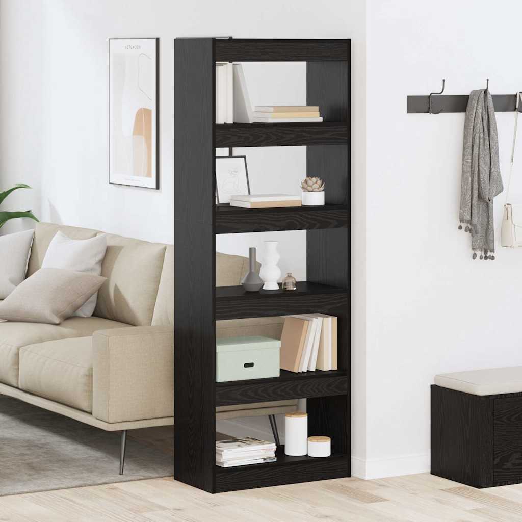 Bücherregal Schwarze Eiche 60 x 30 x 166 cm Holzwerkstoff