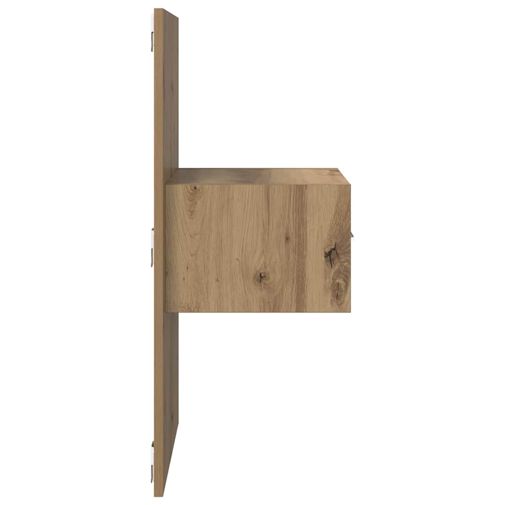 Bettschrank 2 pcs Eiche handwerklich 48,5 x 32,5 x 80 cm