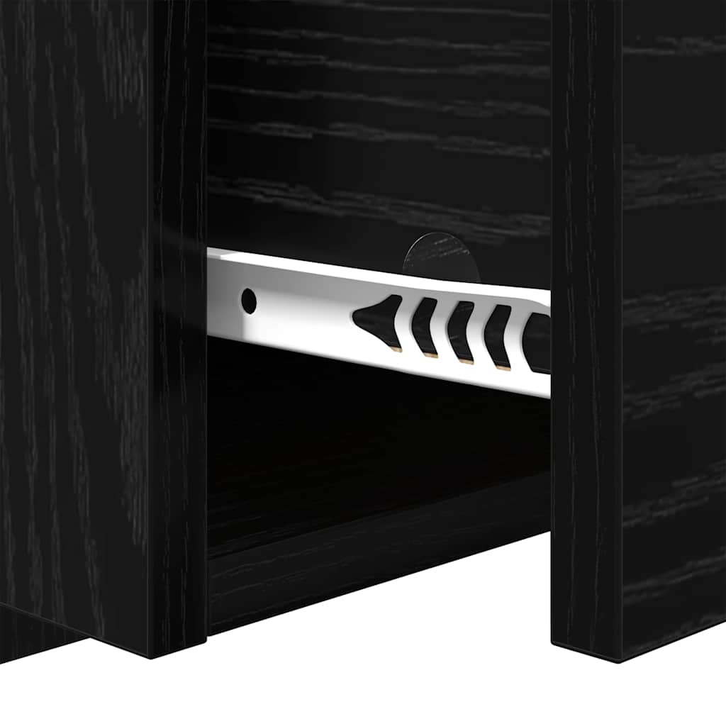 Bettschrank 2 pcs Schwarze Eiche 48,5 x 32,5 x 80 cm