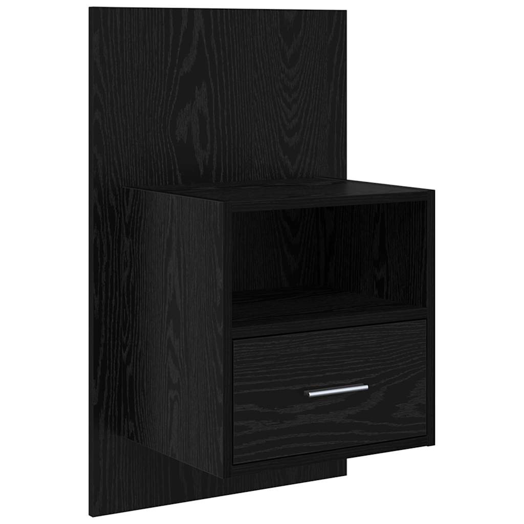 Bettschrank 2 pcs Schwarze Eiche 48,5 x 32,5 x 80 cm