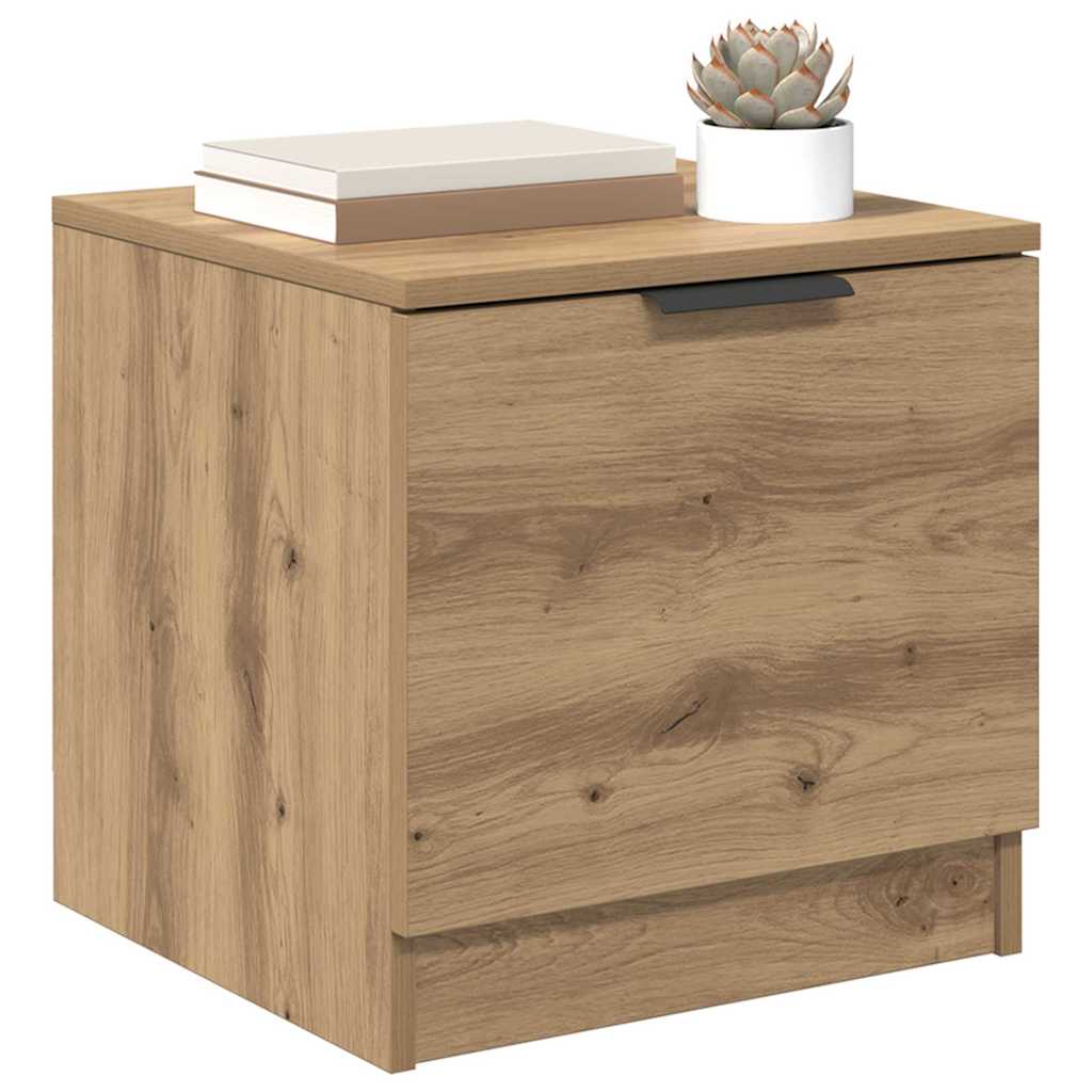 Bettschrank 2 pcs Eiche handwerklich 40 x 39 x 40 cm