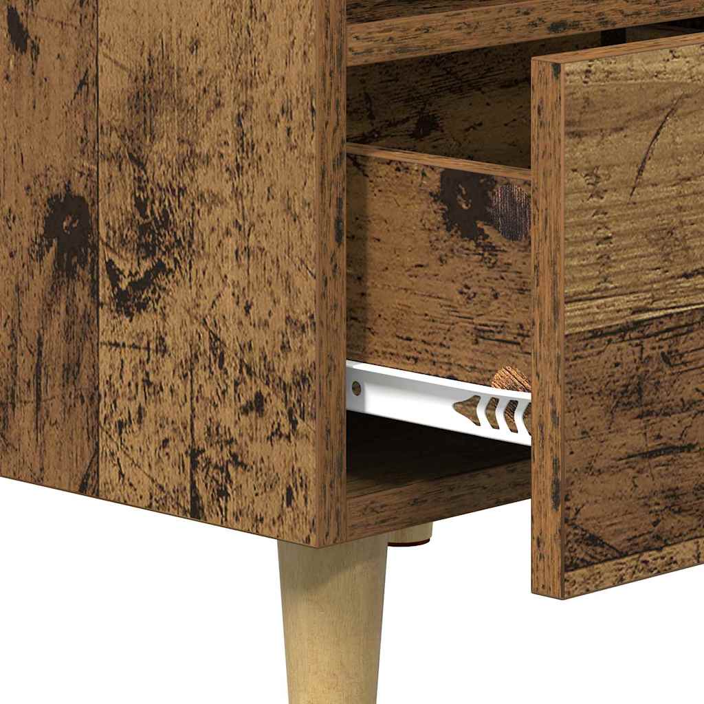 Bettschrank 2 pcs Altholz 40 x 35 x 47,5 cm Holzwerkstoff