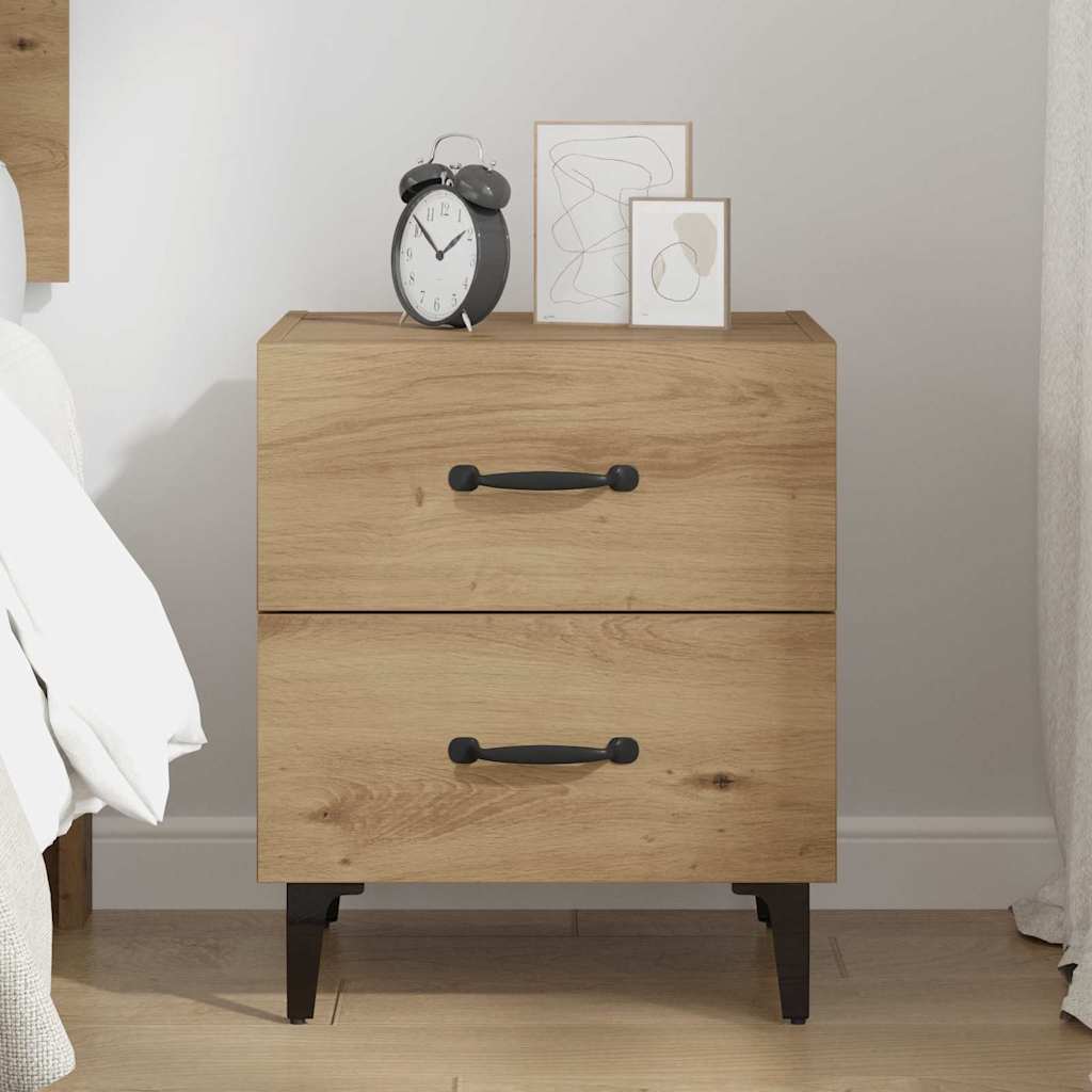 Bettschrank Eiche handwerklich 40 x 35 x 47,5 cm Holzwerkstoff