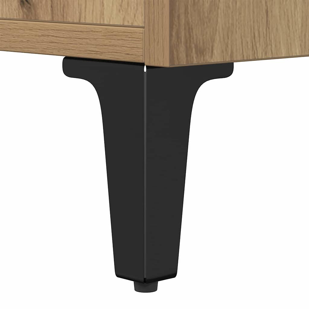 Bettschrank 2 pcs Eiche handwerklich 40 x 35 x 47,5 cm