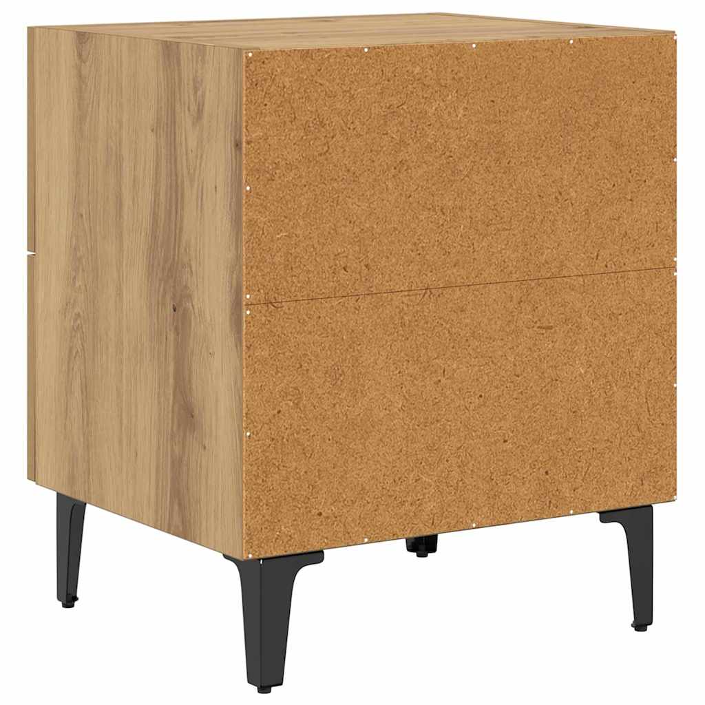 Bettschrank 2 pcs Eiche handwerklich 40 x 35 x 47,5 cm