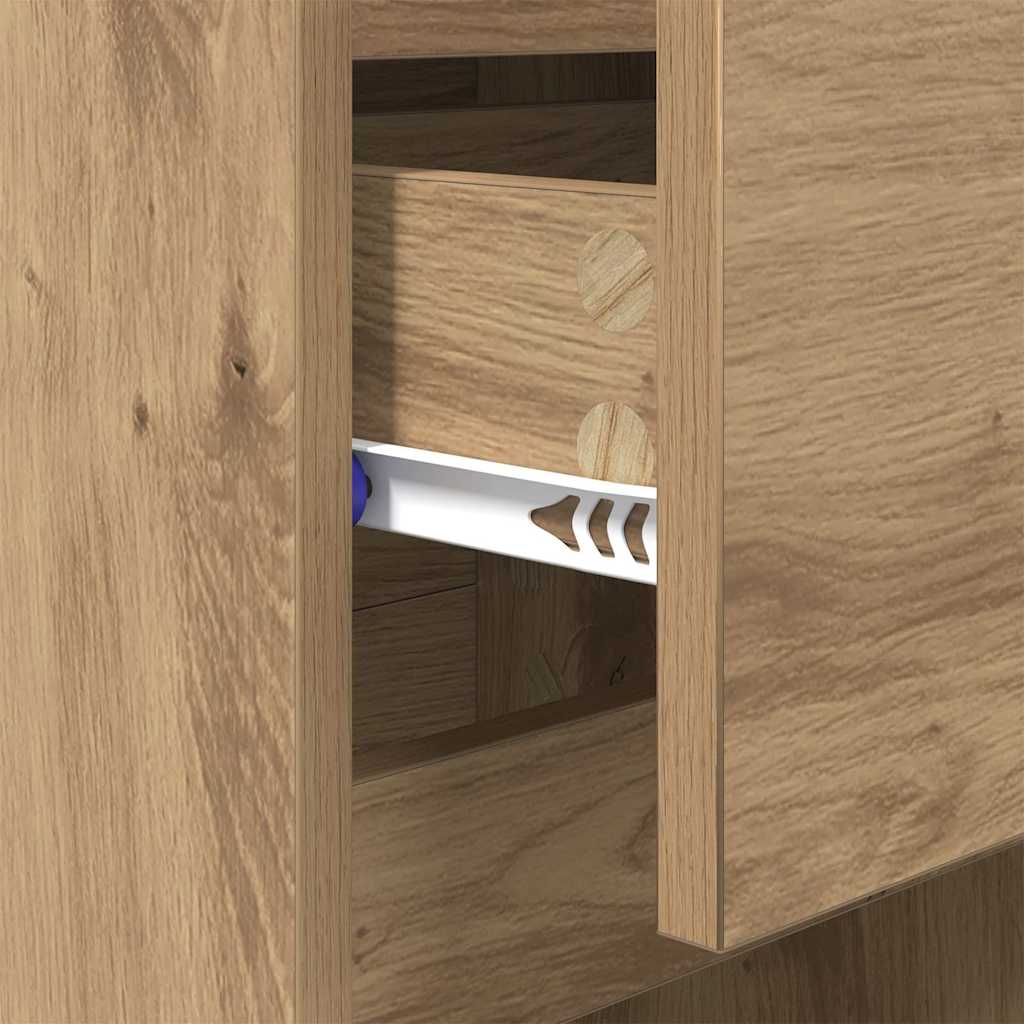 Nachttisch Eiche handwerklich 40 x 35 x 70 cm Holzwerkstoff