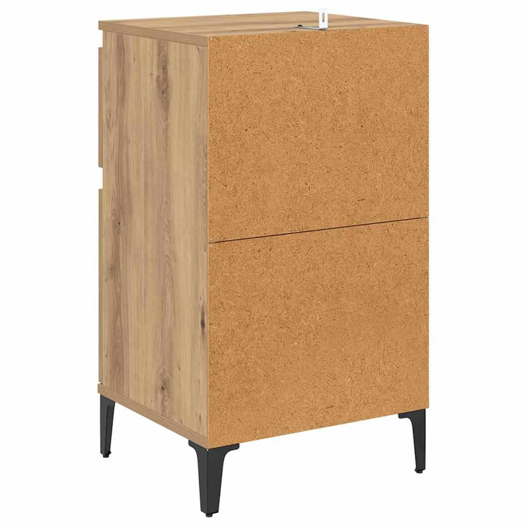 Nachttisch Eiche handwerklich 40 x 35 x 70 cm Holzwerkstoff