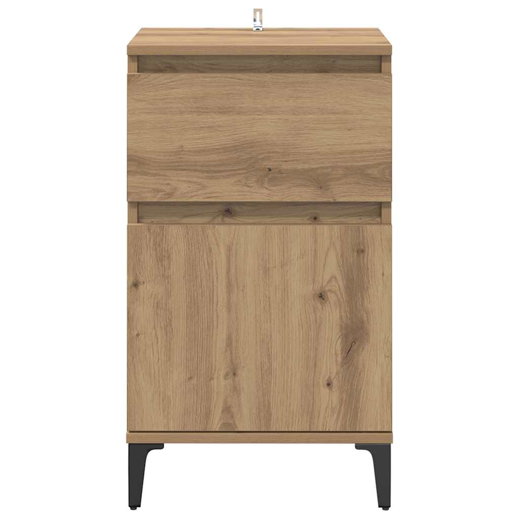 Nachttisch Eiche handwerklich 40 x 35 x 70 cm Holzwerkstoff