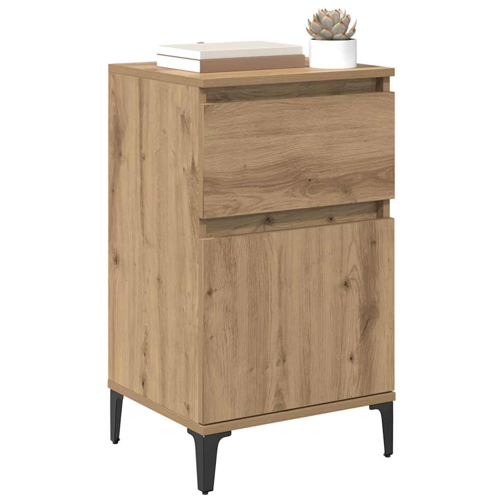 Nachttisch 2 pcs Eiche handwerklich 40 x 35 x 70 cm