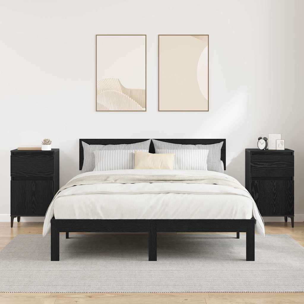 Nachttisch 2 pcs Schwarze Eiche 40 x 35 x 70 cm Holzwerkstoff