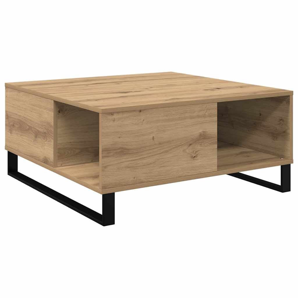 Couchtisch Eiche handwerklich 80 x 80 x 36.5 cm Holzwerkstoff