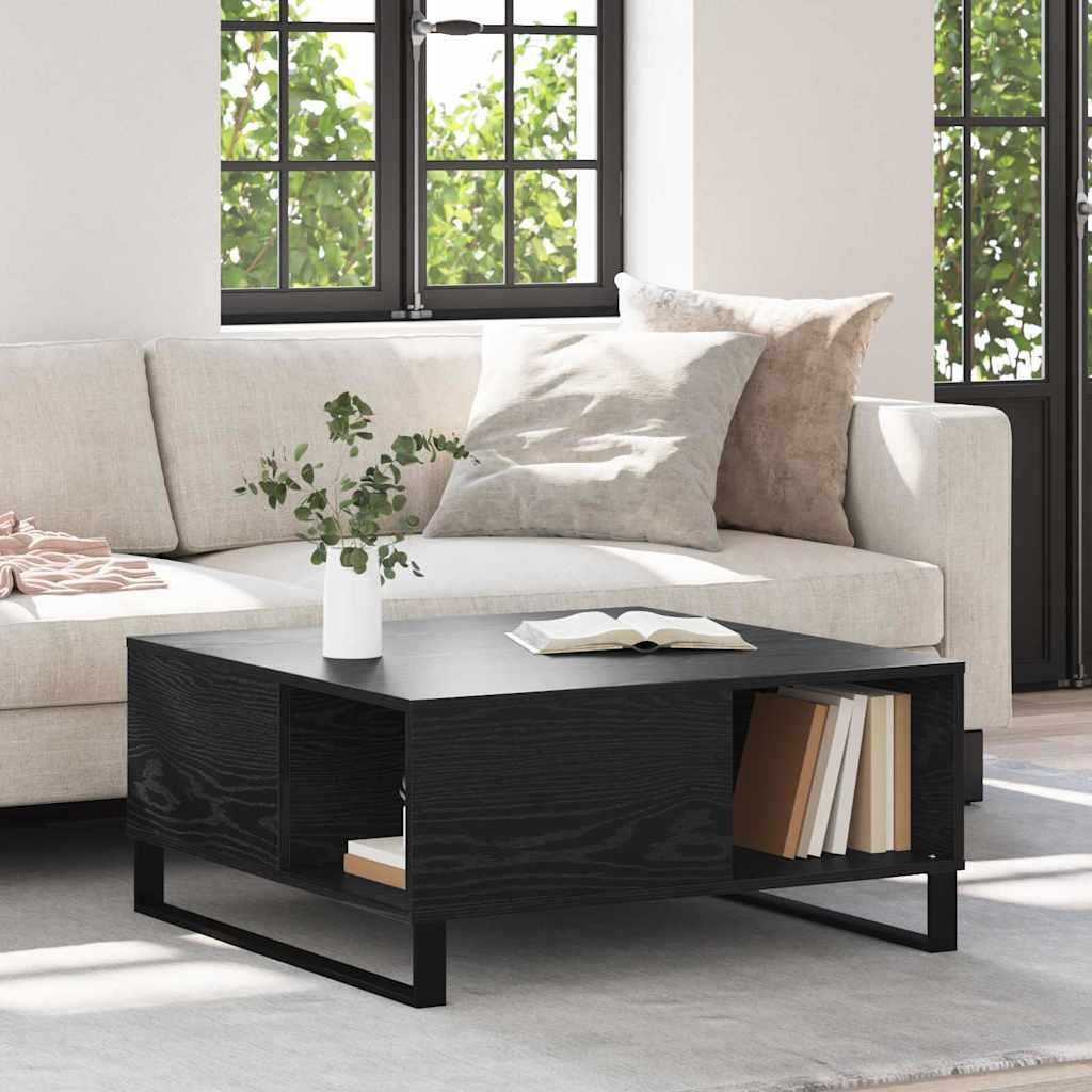 Couchtisch Schwarze Eiche 80 x 80 x 36.5 cm Holzwerkstoff