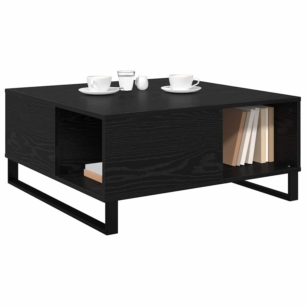 Couchtisch Schwarze Eiche 80 x 80 x 36.5 cm Holzwerkstoff