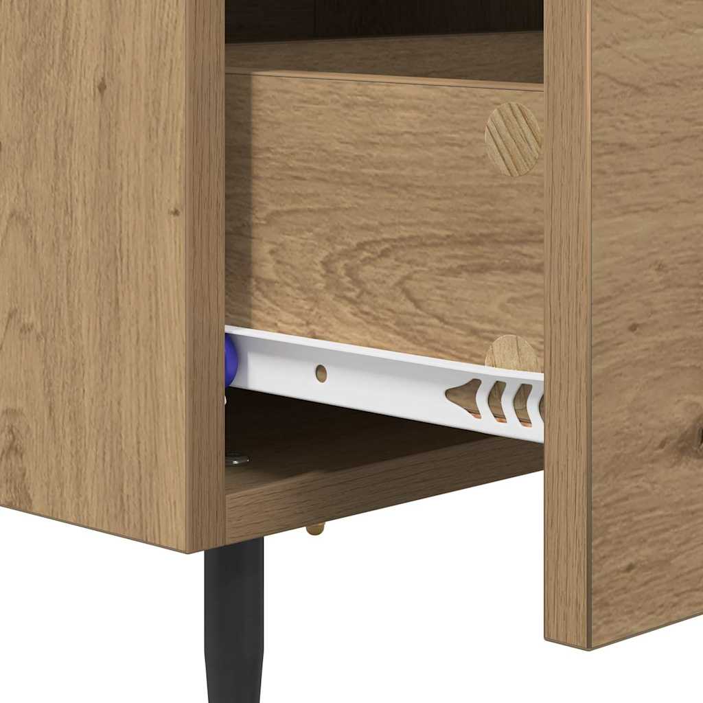 Nachttisch Eiche handwerklich 40 x 35 x 47,5 cm Holzwerkstoff