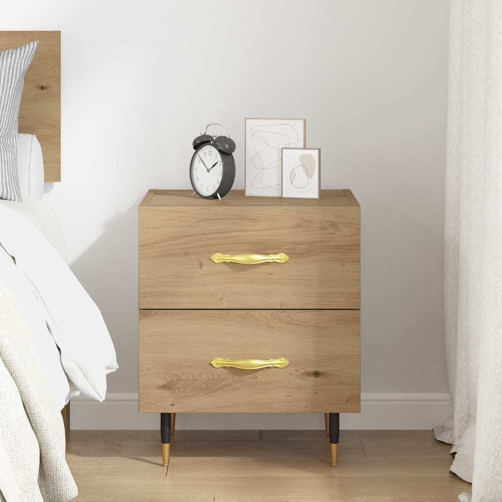 Nachttisch Eiche handwerklich 40 x 35 x 47,5 cm Holzwerkstoff