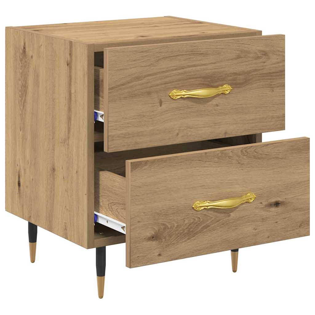 Nachttisch Eiche handwerklich 40 x 35 x 47,5 cm Holzwerkstoff
