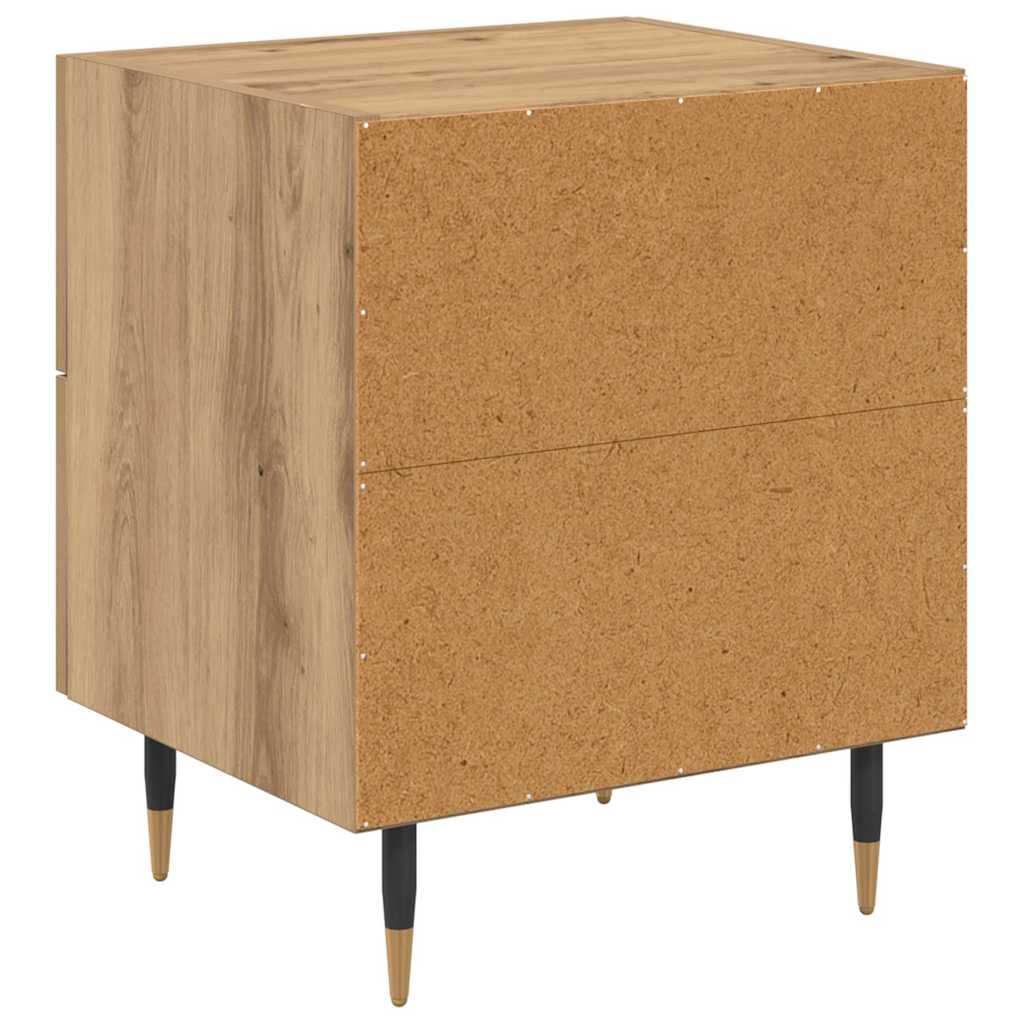 Nachttisch Eiche handwerklich 40 x 35 x 47,5 cm Holzwerkstoff
