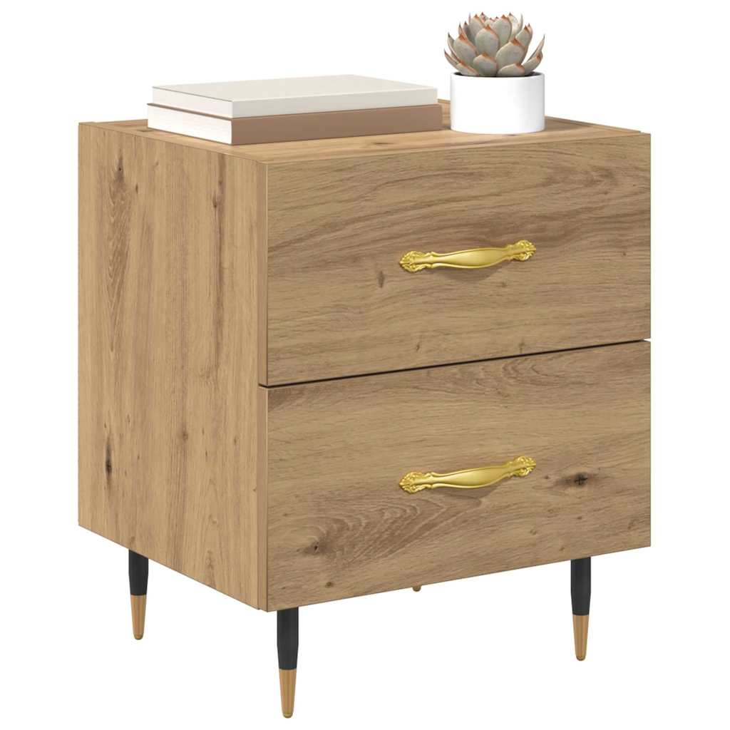 Nachttisch Eiche handwerklich 40 x 35 x 47,5 cm Holzwerkstoff