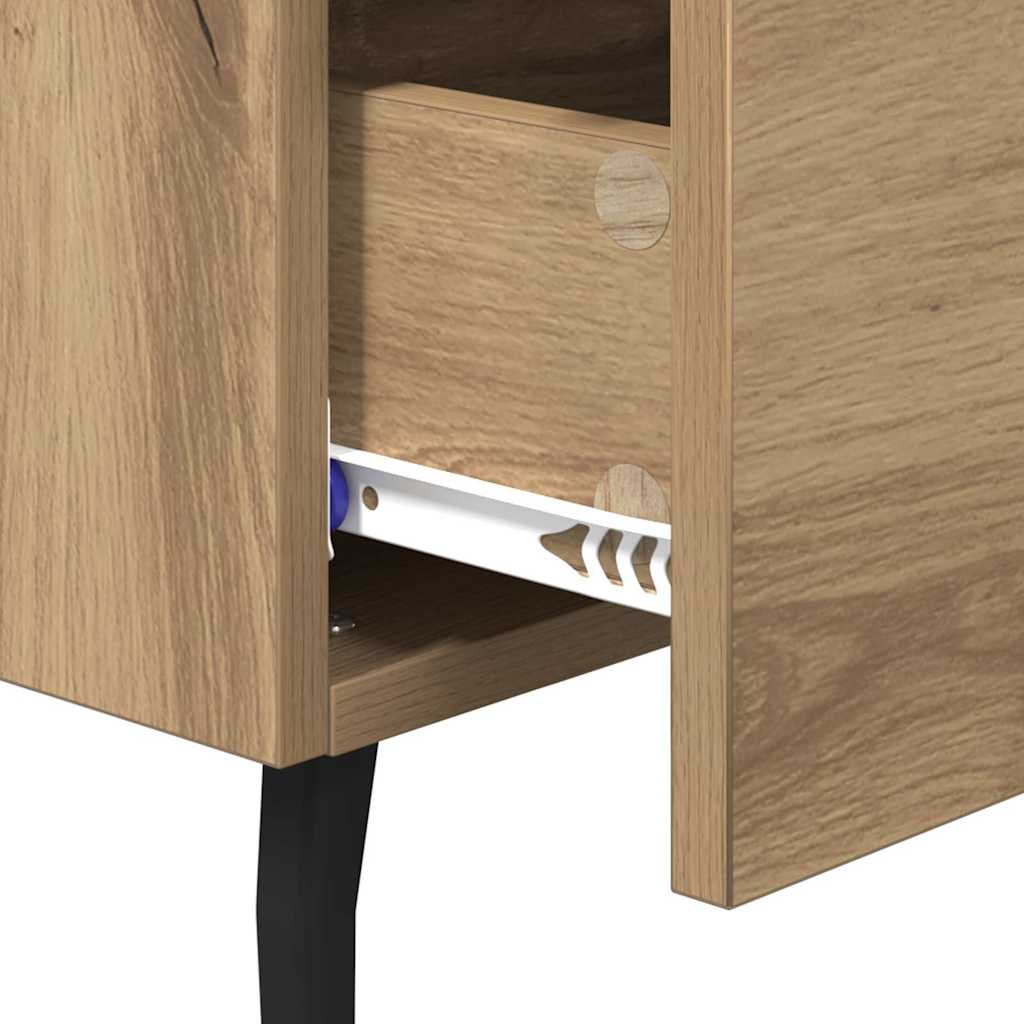 Nachttisch Eiche handwerklich 40 x 35 x 47,5 cm Holzwerkstoff