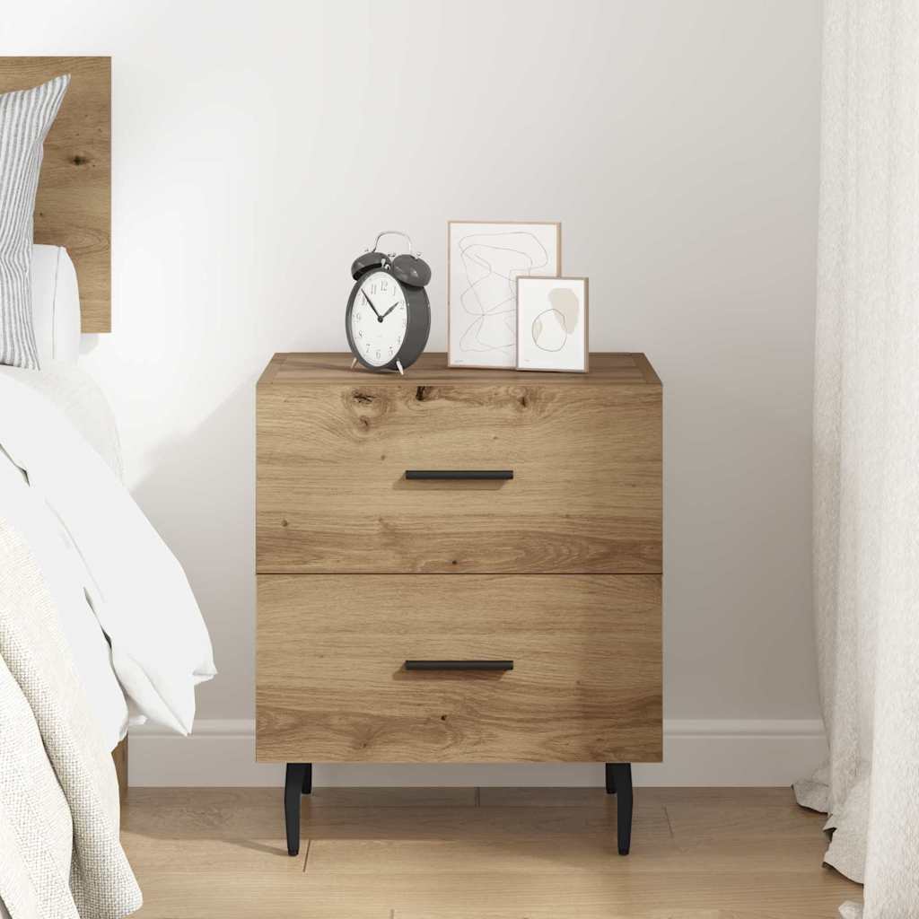 Nachttisch Eiche handwerklich 40 x 35 x 47,5 cm Holzwerkstoff