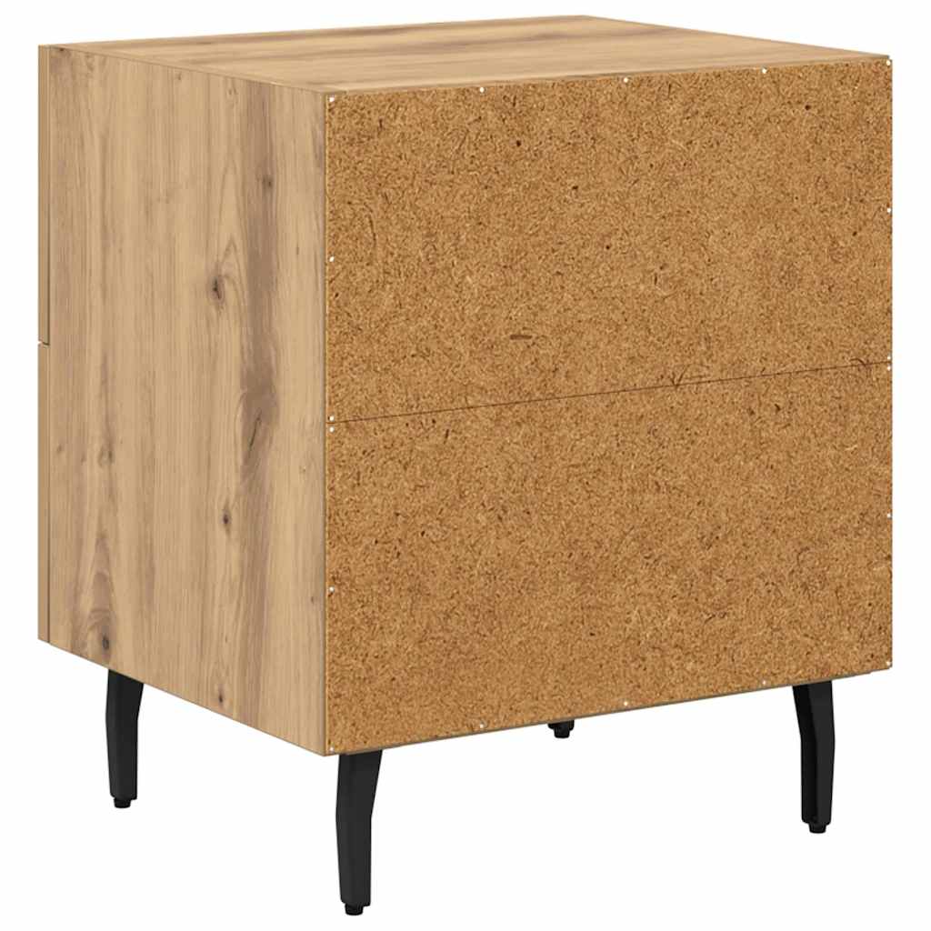Nachttisch Eiche handwerklich 40 x 35 x 47,5 cm Holzwerkstoff