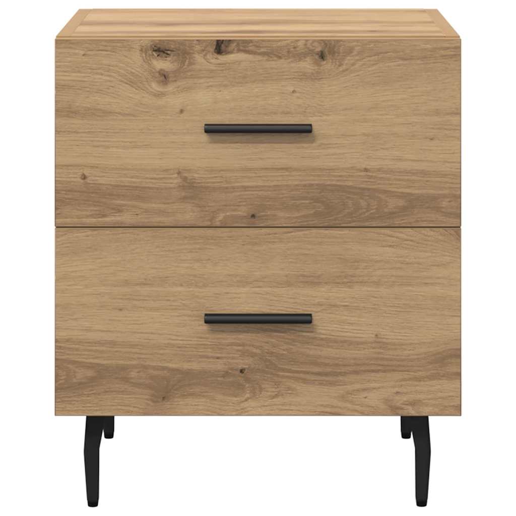 Nachttisch 2 pcs Eiche handwerklich 40 x 35 x 47,5 cm
