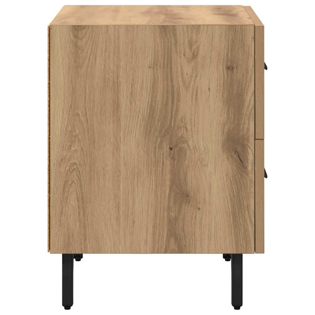 Nachttisch 2 pcs Eiche handwerklich 40 x 35 x 47,5 cm