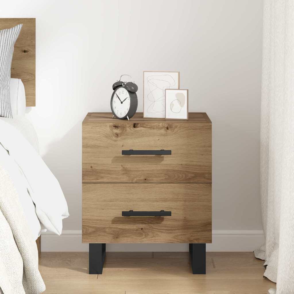 Nachttisch Eiche handwerklich 40 x 35 x 47,5 cm Holzwerkstoff
