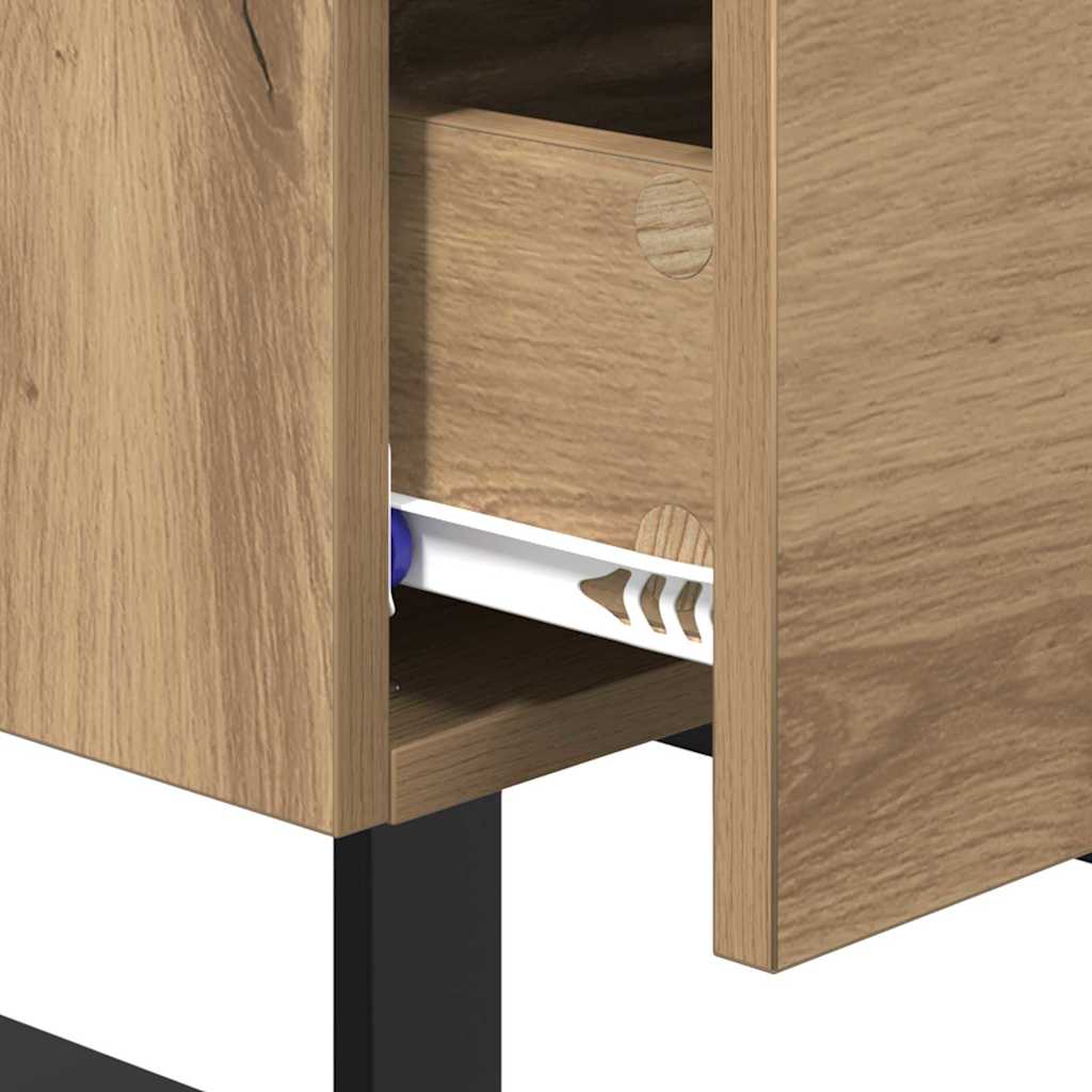 Nachttische 2 pcs Eiche handwerklich 40 x 35 x 47,5 cm