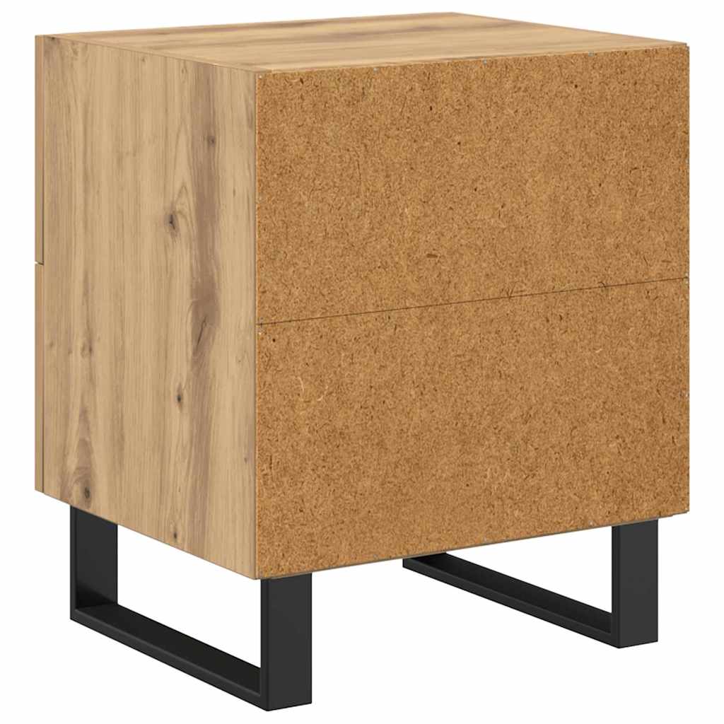 Nachttische 2 pcs Eiche handwerklich 40 x 35 x 47,5 cm