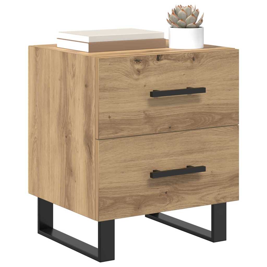 Nachttische 2 pcs Eiche handwerklich 40 x 35 x 47,5 cm