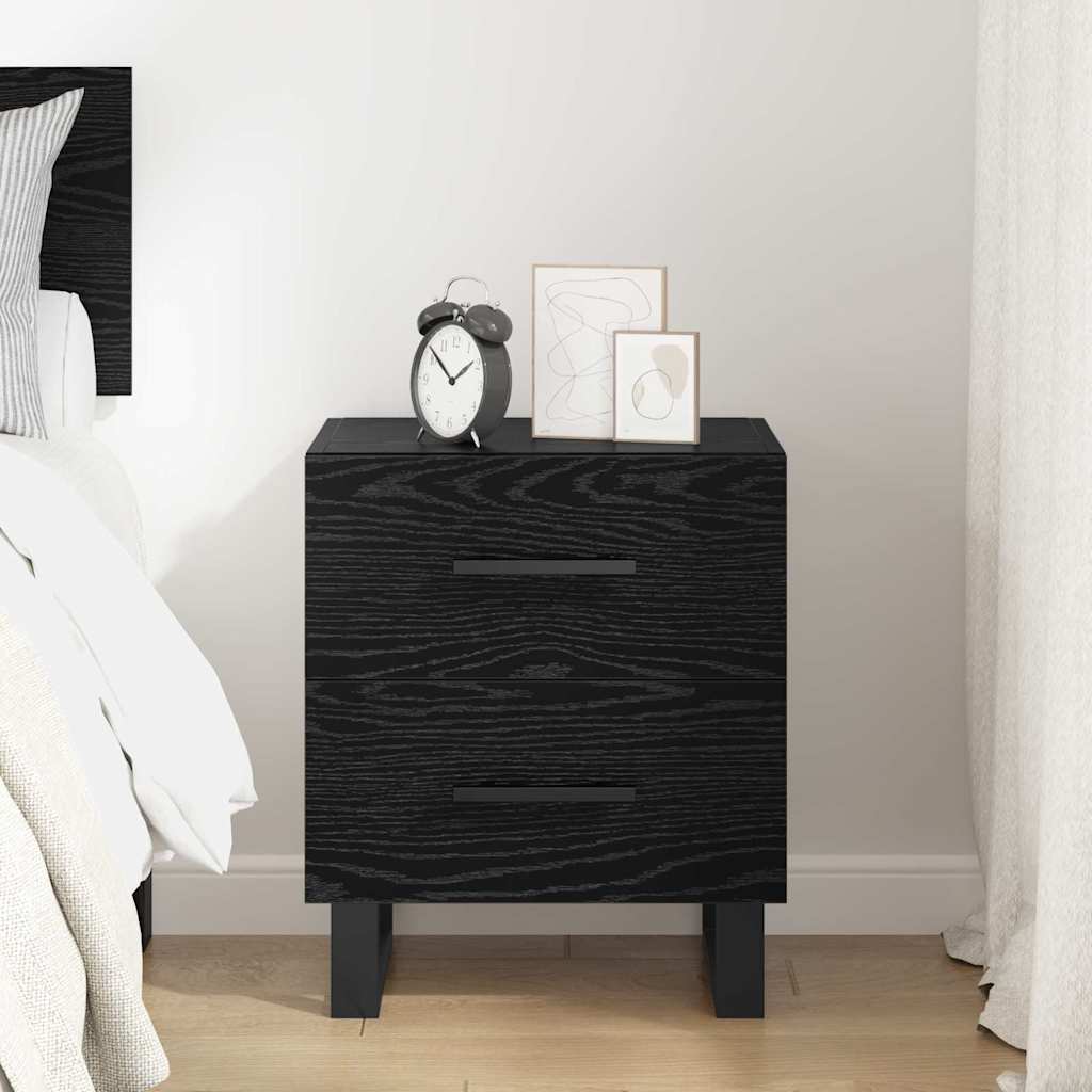 Nachttisch Schwarze Eiche 40 x 35 x 47,5 cm Holzwerkstoff