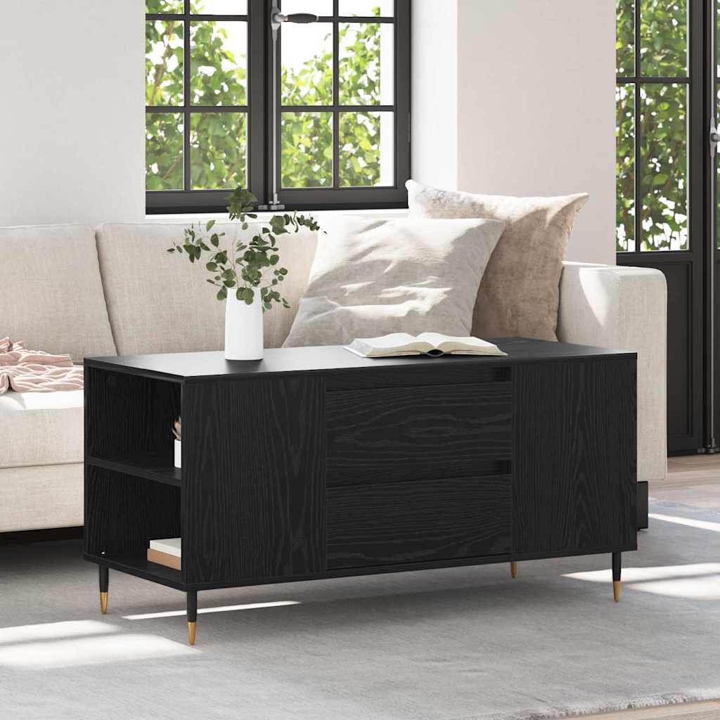 Couchtisch Schwarze Eiche 102 x 44,5 x 50 cm Holzwerkstoff