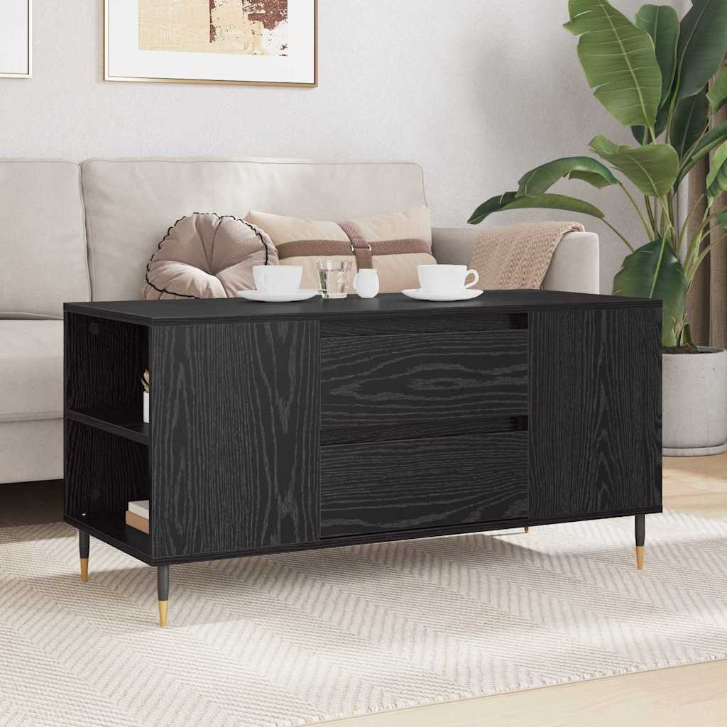 Couchtisch Schwarze Eiche 102 x 44,5 x 50 cm Holzwerkstoff