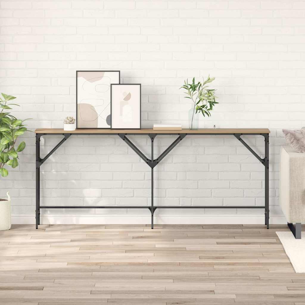 Konsolentisch Eiche handwerklich 180 x 29 x 75 cm Holzwerkstoff